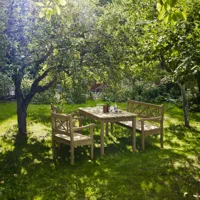 fritz hansen - skagerak - table de jardin skagerak skagen 140x78x73cm - teck/lxpxh 140x78x73cm